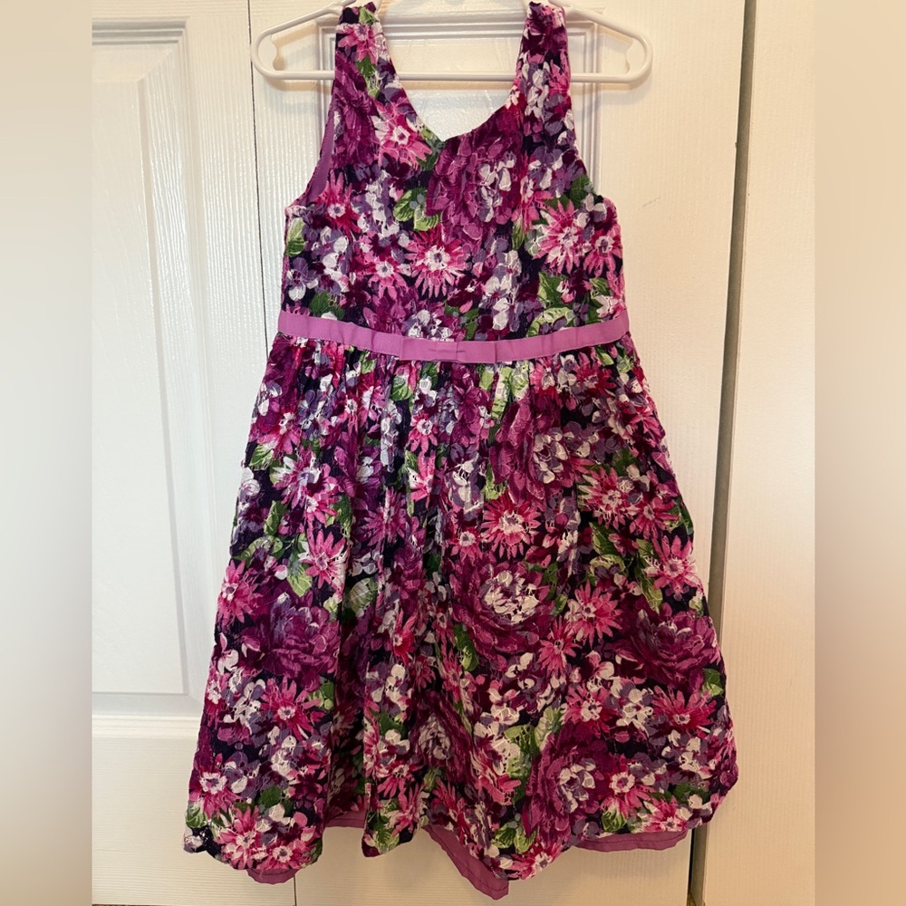 EUC Gymboree Purple Floral Lace Dress Sz 6